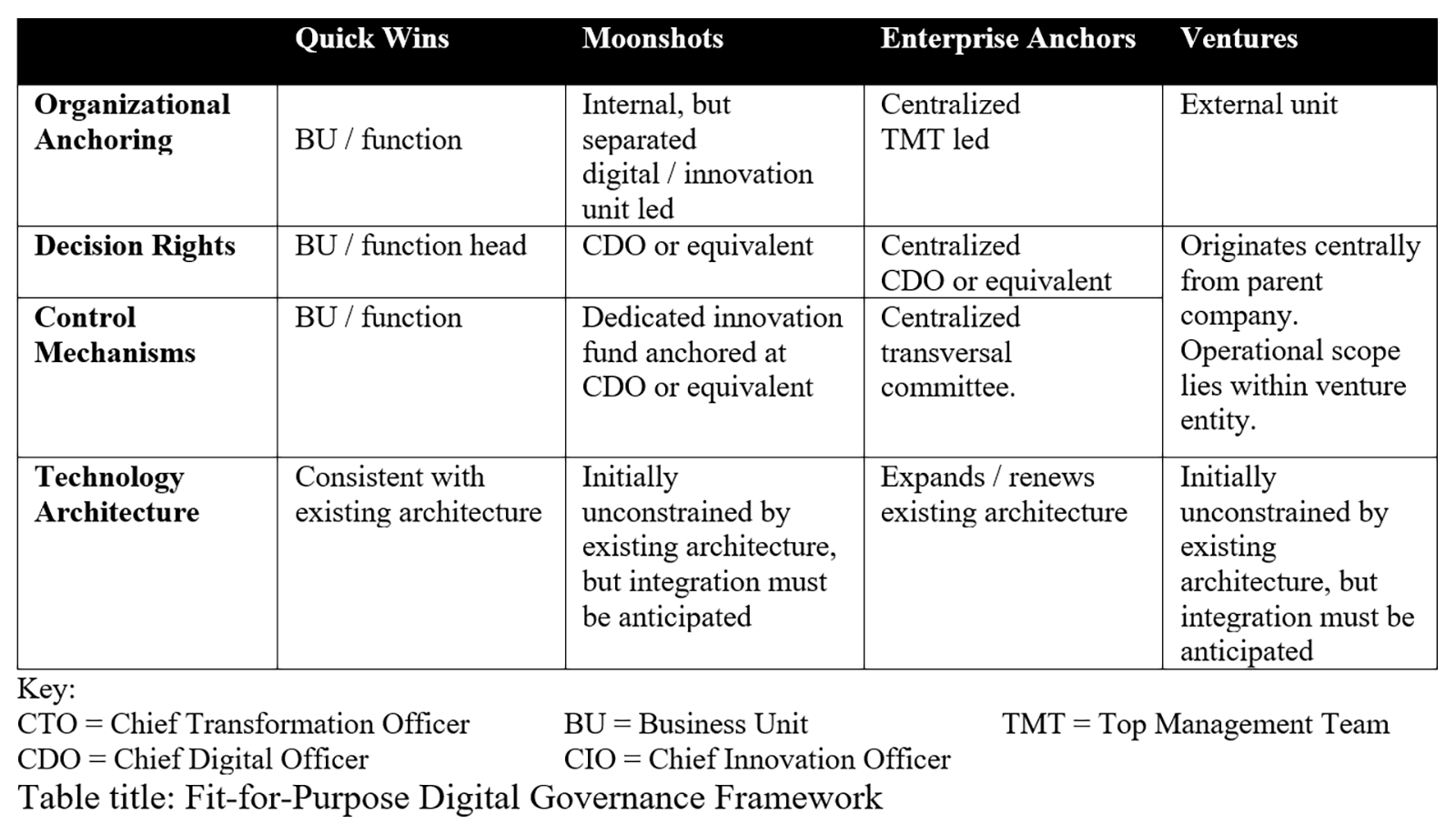 Fit-for-Purpose Digital Governance Framework